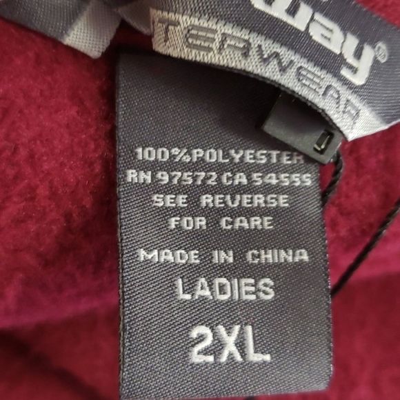 NWT ❤🤍🖤 Landway Fleece Grape Zip Up Cardigan Sweater - Picture 13 of 13